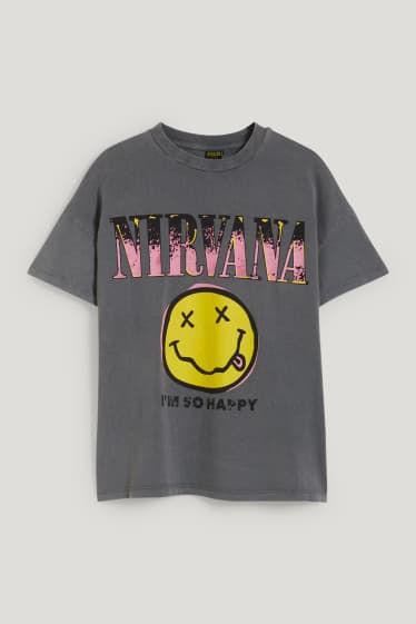 Clockhouse femme - CLOCKHOUSE - T-shirt - Nirvana - gris
