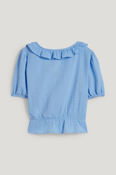 Clockhouse Girls - CLOCKHOUSE - blusa dal taglio corto - azzurro