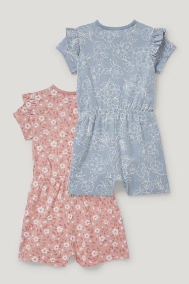 Exklusiv Online - Multipack 2er - Baby-Jumpsuit - geblümt - pink