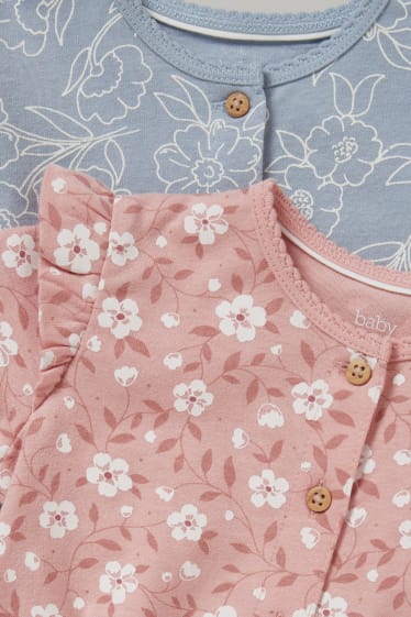 Exklusiv Online - Multipack 2er - Baby-Jumpsuit - geblümt - pink