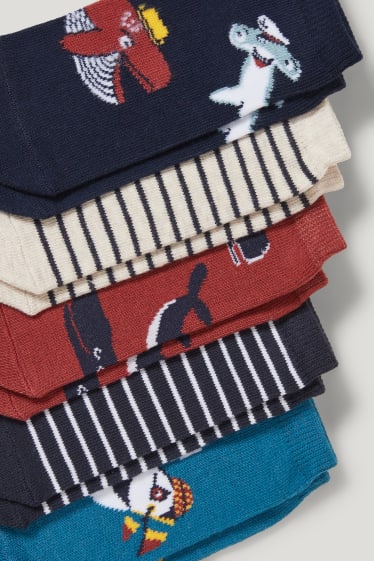 Toddler Boys - Confezione da 5 - calzini corti - blu scuro