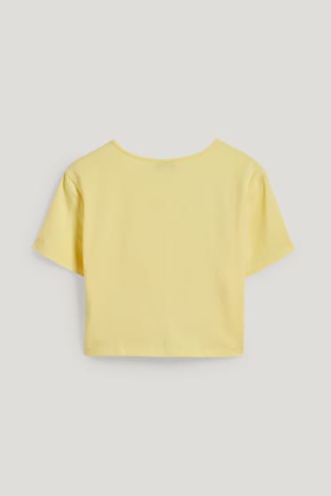 Femmes grandes tailles - T-shirt court - jaune