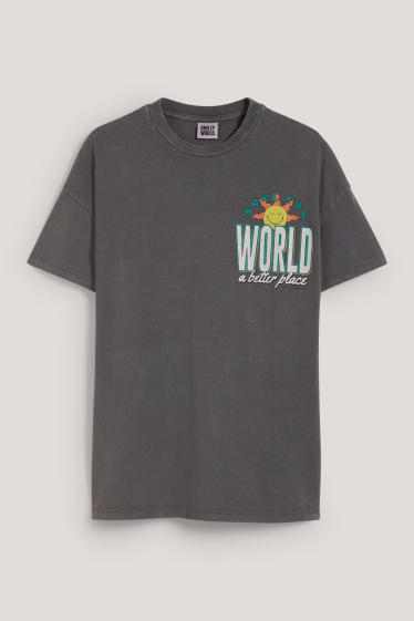 Clockhouse Girls - CLOCKHOUSE - T-shirt - SmileyWorld® - grijs