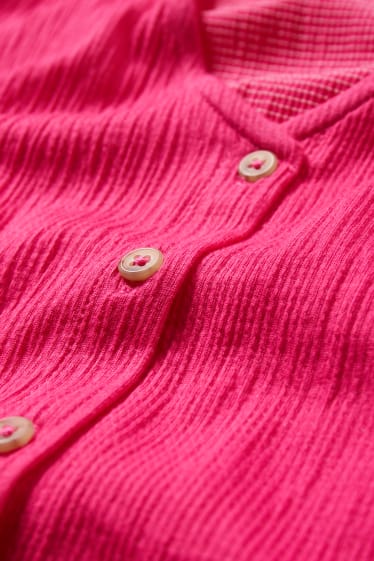 Damen - T-Shirt mit Knotendetail - pink