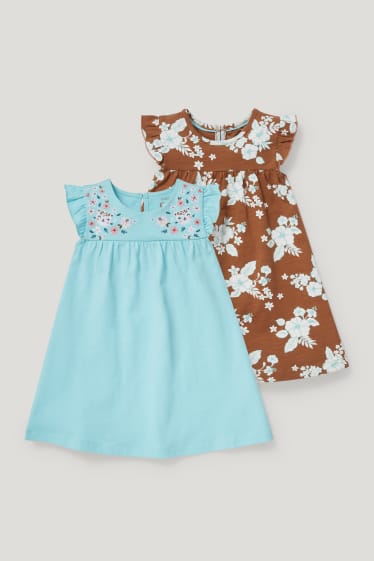 Baby Girls - Multipack 2er - Baby-Kleid - helltürkis