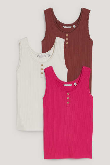 Toddler Girls - Multipack 3er - Singlet - pink