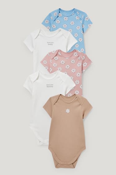 Baby Girls - Multipack 5er - Baby-Body - rosa