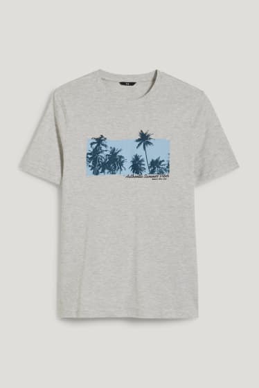 Hommes - T-shirt - gris clair chiné