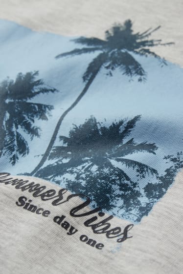 Hommes - T-shirt - gris clair chiné