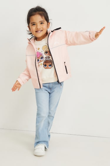 Filles - Veste de pluie avec capuche - rose