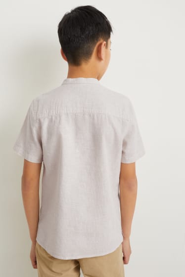 Toddler Boys - Shirt - linen blend - light beige