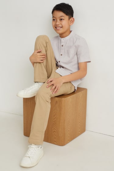 Toddler Boys - Shirt - linen blend - light beige