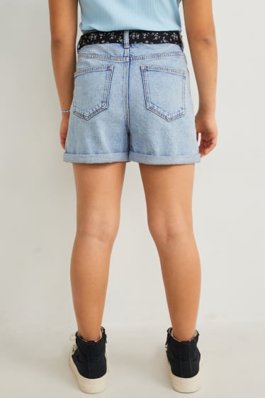 Kids Girls - Denim shorts - denim-light blue