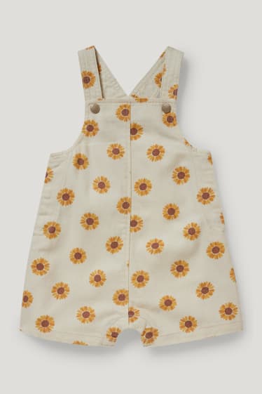 Baby Girls - Completo per neonate - 2 pezzi - a fiori - bianco crema