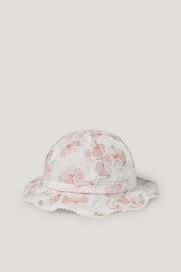 Bébé filles - Ensemble bébé - 2 pièces - à fleurs - blanc crème