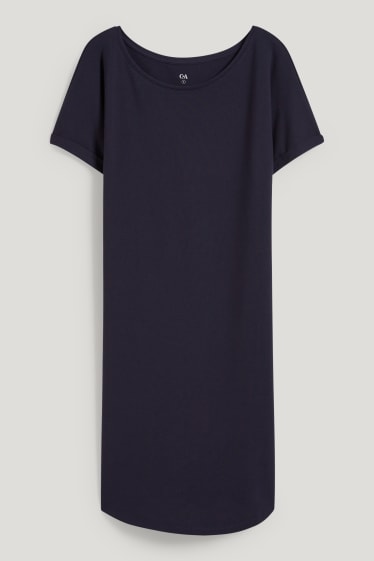 Femmes - Robe-T-shirt basique - bleu foncé