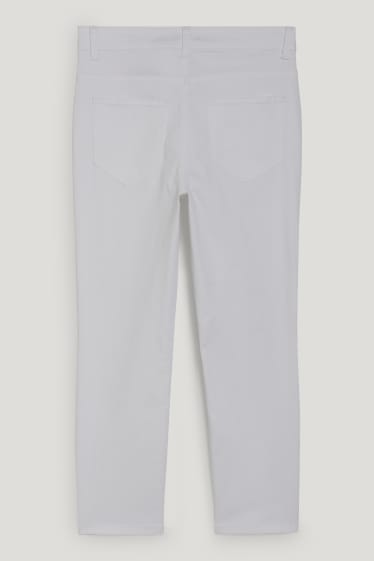 Donna - Pantaloni di stoffa - vita media - skinny fit - bianco