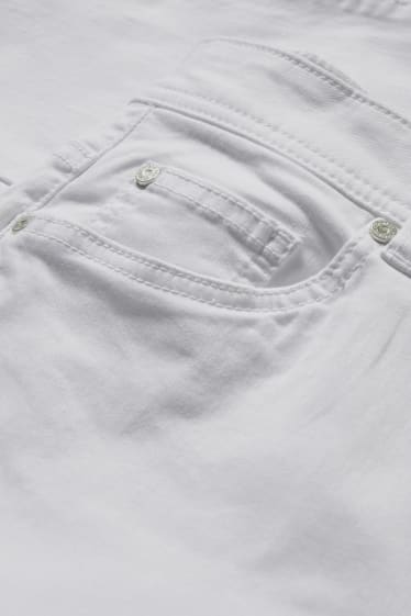 Donna - Pantaloni di stoffa - vita media - skinny fit - bianco