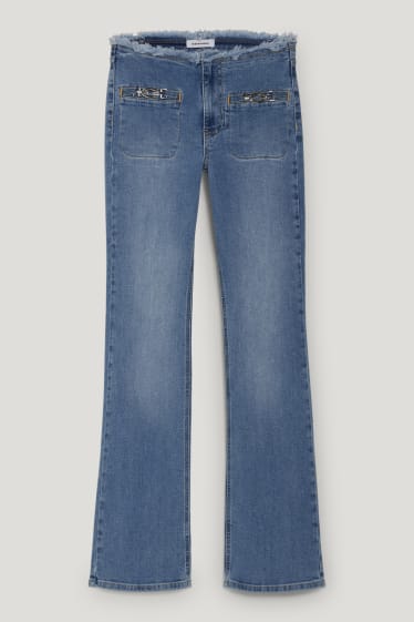 Clockhouse pro holky - CLOCKHOUSE - flared jeans - mid waist - džíny - světle modré