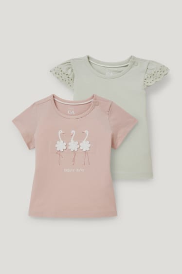 Baby Girls - Multipack 2 buc. - tricou cu mânecă scurtă bebeluși - roz