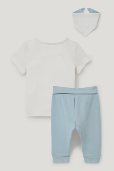 Bébé garçons - Mickey Mouse - ensemble bébé - 3 pièces - blanc / bleu clair