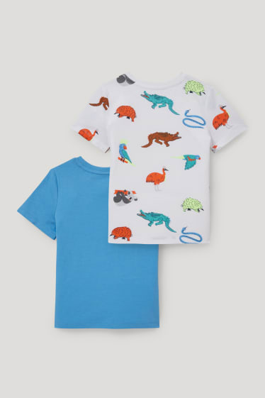 Exklusiv Online - Multipack 2er - Kurzarmshirt - hellblau
