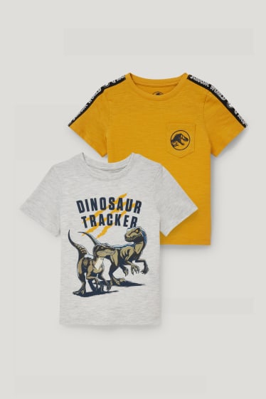 Toddler Boys - Set van 2 - Jurassic World - T-shirt - geel