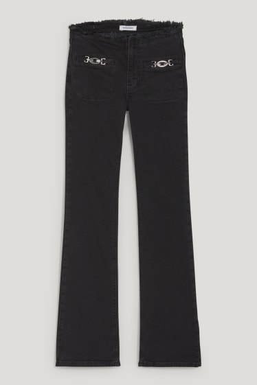 Clockhouse Girls - CLOCKHOUSE - flared jeans - vita media - jeans grigio scuro