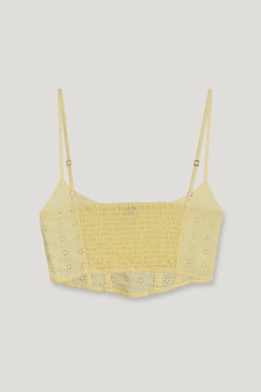 Clockhouse Girls - CLOCKHOUSE - top a blusa dal taglio corto - giallo chiaro