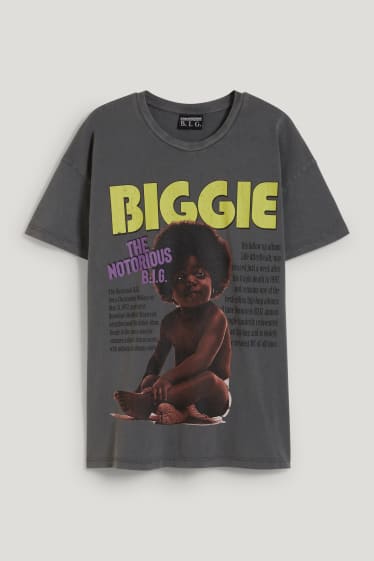 Clockhouse femme - CLOCKHOUSE - T-shirt - The Notorious B.I.G. - gris