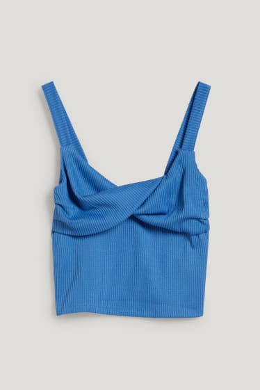 Clockhouse Girls - CLOCKHOUSE - top dal taglio corto - blu
