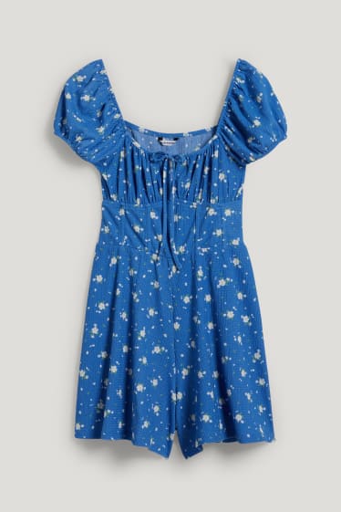 Clockhouse Girls - CLOCKHOUSE - playsuit - floral - blue