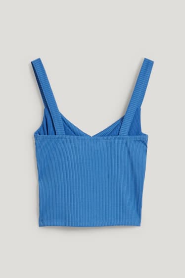 Clockhouse Girls - CLOCKHOUSE - top dal taglio corto - blu