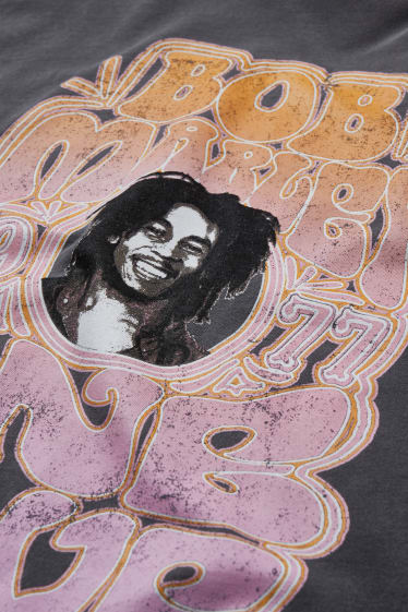 Clockhouse femme - CLOCKHOUSE- T-shirt - Bob Marley - gris