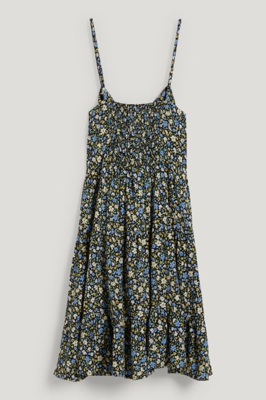 Clockhouse femme - CLOCKHOUSE - robe fit & flare - motif floral - noir