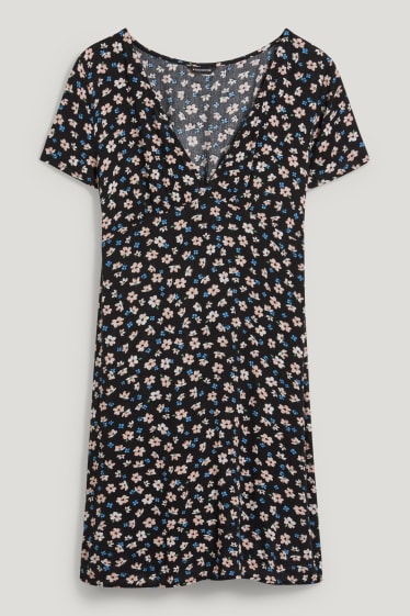 Clockhouse Girls - CLOCKHOUSE - vestito taglio impero - a fiori - nero
