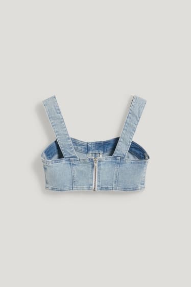 Clockhouse Girls - CLOCKHOUSE - bralette di jeans - jeans azzurro