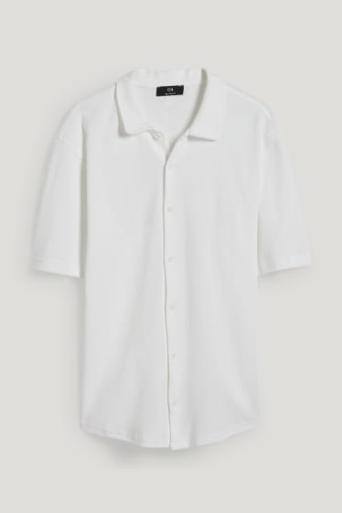 Clockhouse Boys - Camicia - relaxed fit - collo all'italiana - bianco