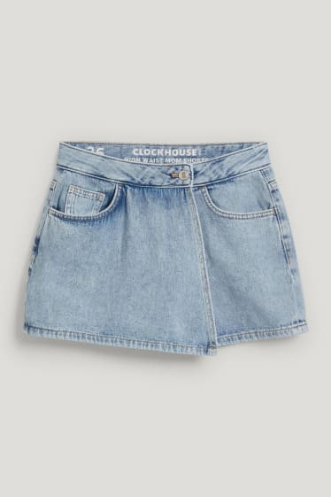 Clockhouse Girls - CLOCKHOUSE - denim skort - high waist - jeanslichtblauw
