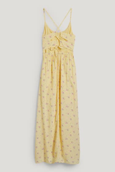 Clockhouse femme - CLOCKHOUSE - robe fourreau - motif floral - jaune clair