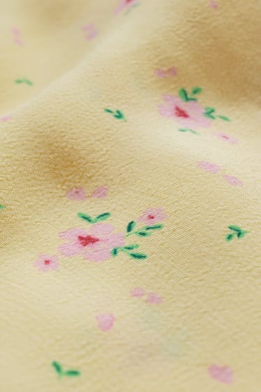 Clockhouse femme - CLOCKHOUSE - robe fourreau - motif floral - jaune clair