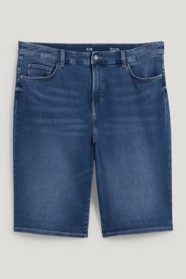Damen - Jeans-Bermudas - High Waist - Jog Denim - LYCRA® - jeans-blau
