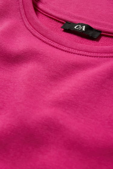Dames - Basic-T-shirt - fuchsiarood