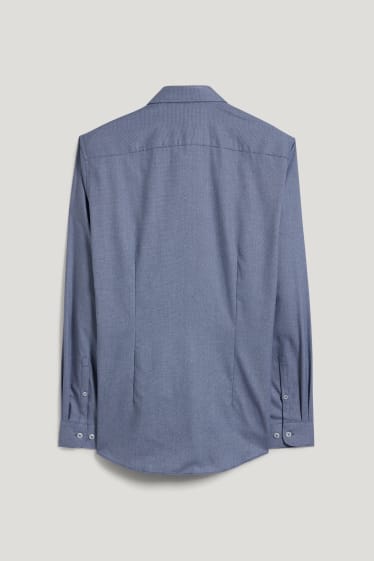 Men - Business shirt - slim fit - kent collar - cutaway - easy-iron - blue