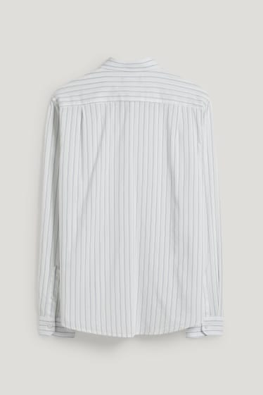 Hombre - Camisa - regular fit - kent - de rayas - blanco roto