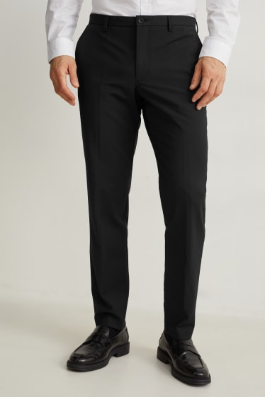 Pánské - Oblekové kalhoty - slim fit - Flex - 4 Way Stretch- LYCRA® - tmavomodrá