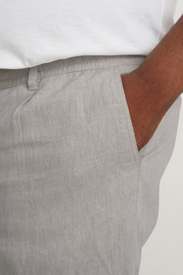 Herren XL - Shorts - Leinen-Mix - hellbeige
