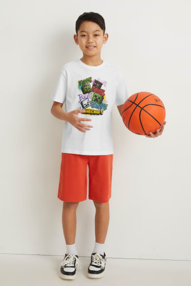 Băieți - Multipack 2 buc. - Minecraft - tricou cu mânecă scurtă - alb