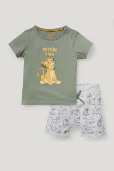 Baby Boys - Il Re Leone - completo per neonati - 2 pezzi - verde / grigio