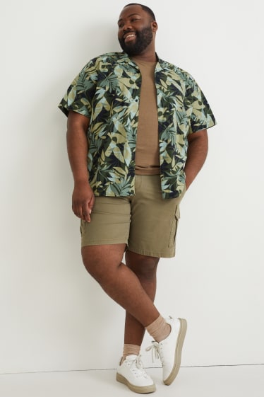 Uomo XL - Camicia - regular fit - collo con rever - verde